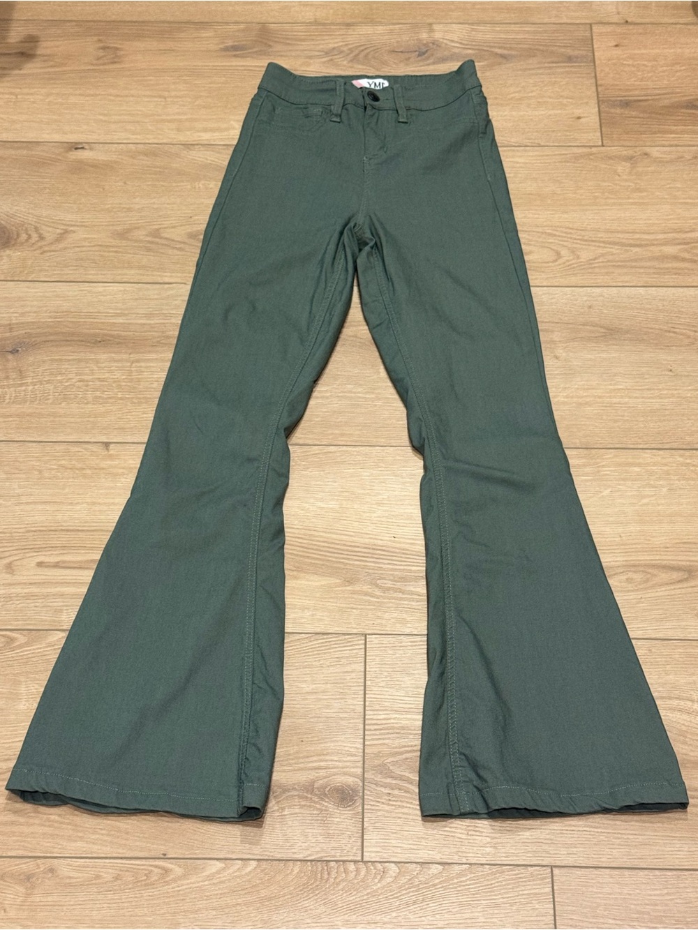YMI Flare Jeans in Olive Green